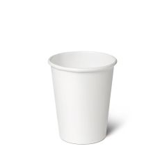 Cups.Bio kartonnen koffiebeker met green Braskem wit (6oz) - 100 stuks