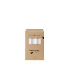 Natural Straws paper white (20x0,8cm) - 250 pcs