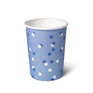 Natural Cups Celebration Blue papieren beker (240 ml) - 25 stuks