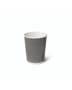 Natural Cups Ripple cup Zwart/Wit (8oz/240ml) - 25 stuks