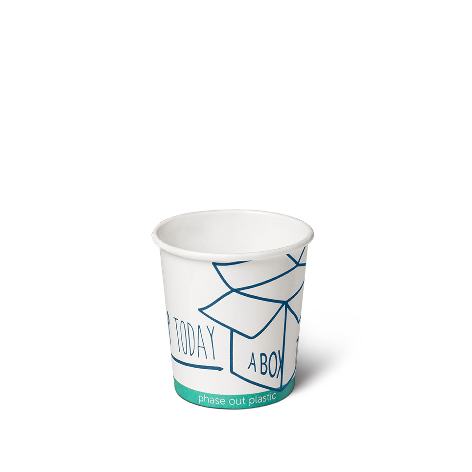 Cups.bio Custom Espressobeker 4oz - 120ml (Flexo 3 kleuren 25000)