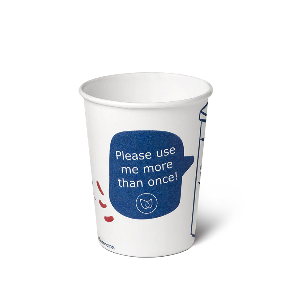 Cups.bio Custom Koffie- en theebeker 8oz - 240ml (Flexo 1 kleur 25000)