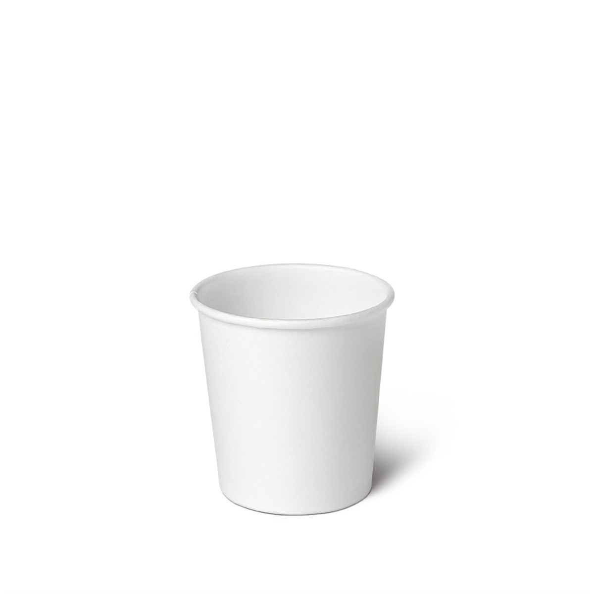 Cups.Bio kartonnen koffiebeker met green Braskem wit (4oz) - 100 stuks