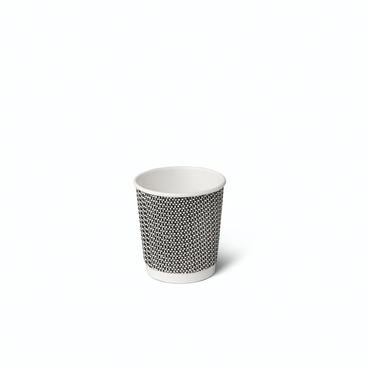 Natural Cups Ripple cup Zwart/Wit (4oz/120ml) - 50 stuks