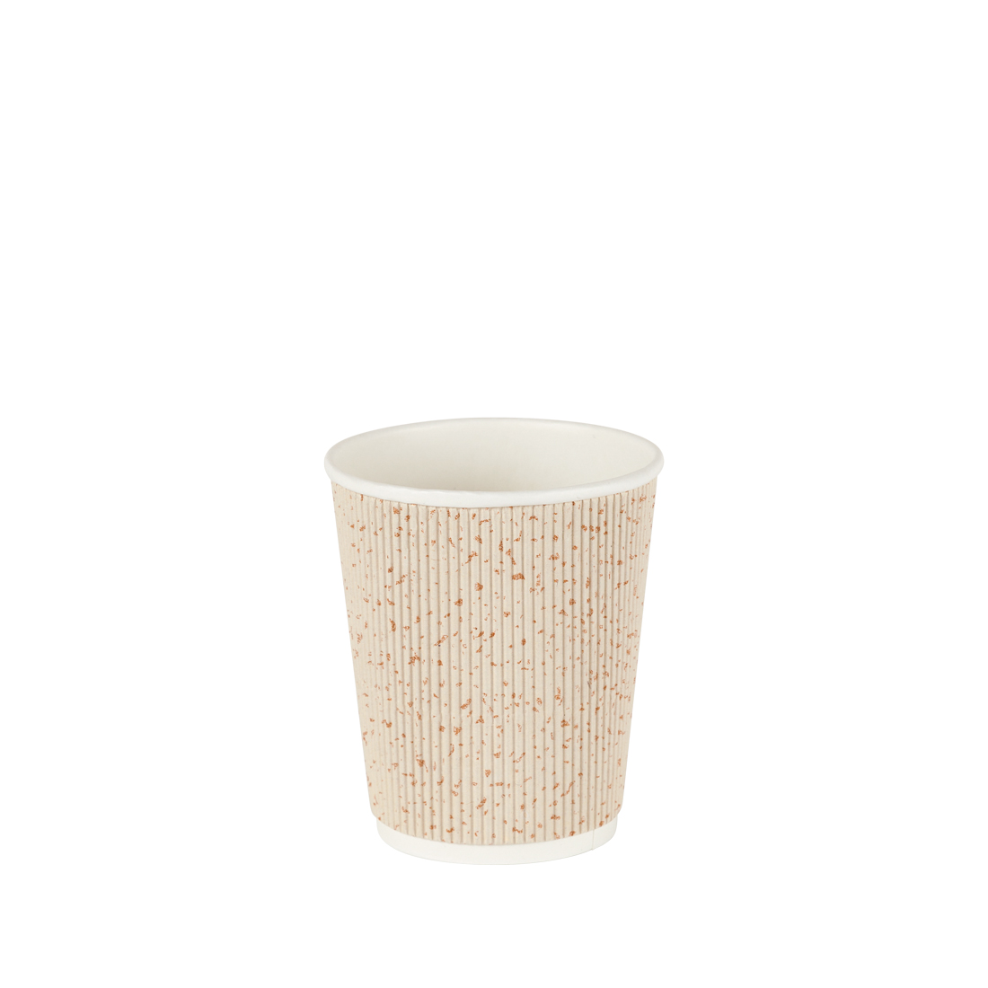Natural Cups Ripple cup Beige/Goud (8oz/240ml) - 25 stuks