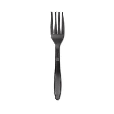 Mater-Bi vork zwart (16,5cm) - 100 stuks