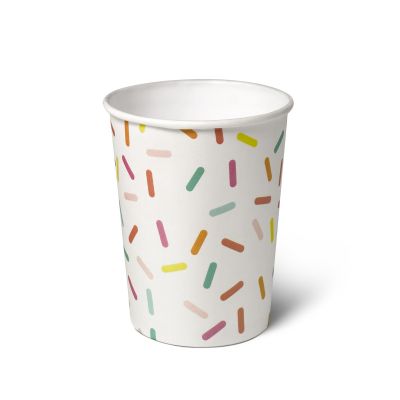 Natural Cups Celebration Confetti papieren beker (240 ml) - 25 stuks