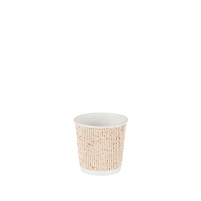 Natural Cups Ripple cup Beige/Goud (4oz/120ml) - 50 stuks