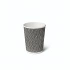 Natural Cups Ripple cup Zwart/Wit (8oz/240ml) - 25 stuks